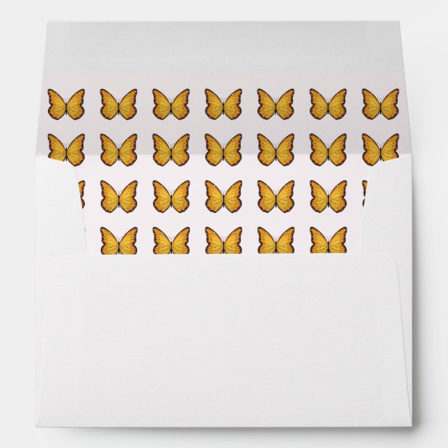 Enveloppe Baby shower papillon (Dos (Bas))