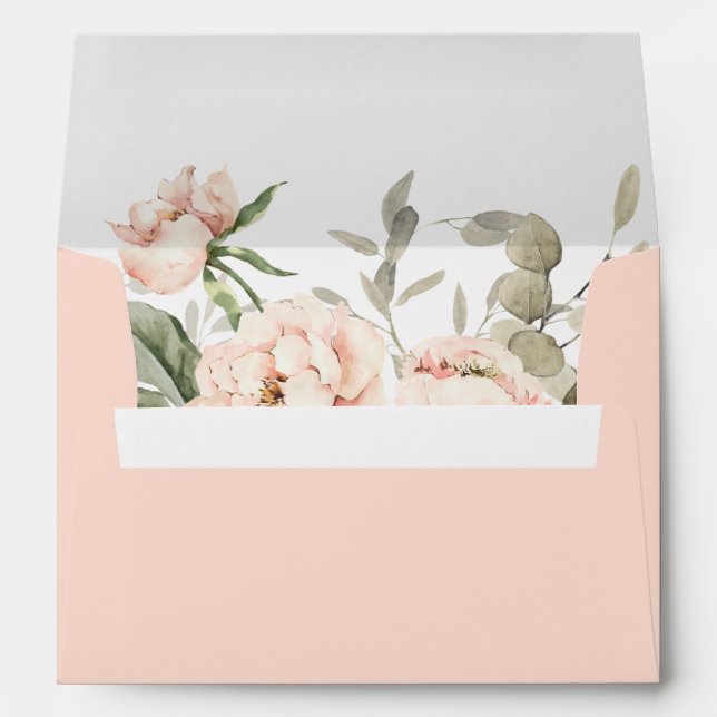 Enveloppe Baby shower papillon rose (Dos (Bas))