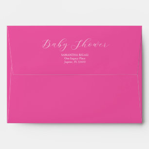 Enveloppe Baby Shower Personnalisé Fleurs Tropicales Hawaïen