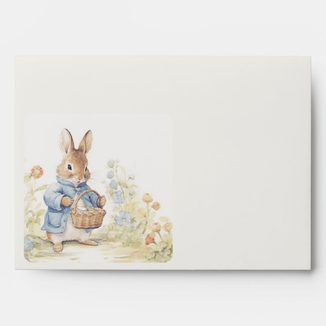 Enveloppe Baby shower Peter Rabbit (Devant)