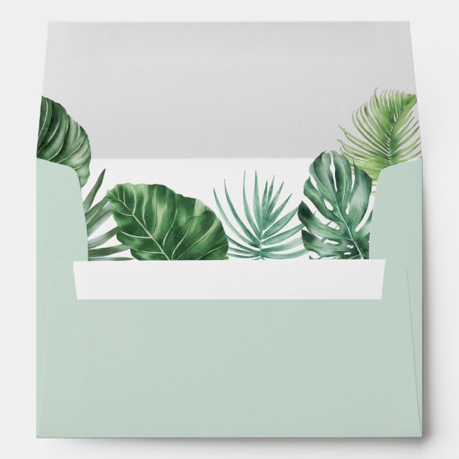 Enveloppe Baby shower Safari verdure (Dos (Bas))