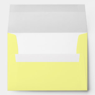 Enveloppe Baby Shower Simple Jaune Blanc Moderne