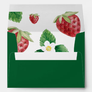 Enveloppe Baby shower sucré aux fraises d'été