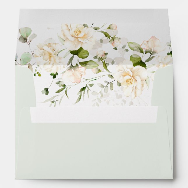 Enveloppe Baby shower vert vert neutre pour les femmes (Dos (Bas))