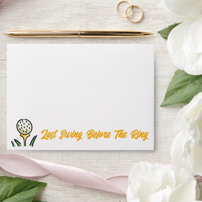 Enveloppe Bachelorette Party Golfing Fleurs jaunes (Wedding)