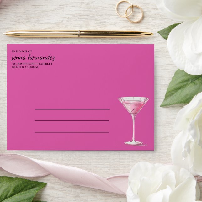 Enveloppe Bachelorette rose (Wedding)