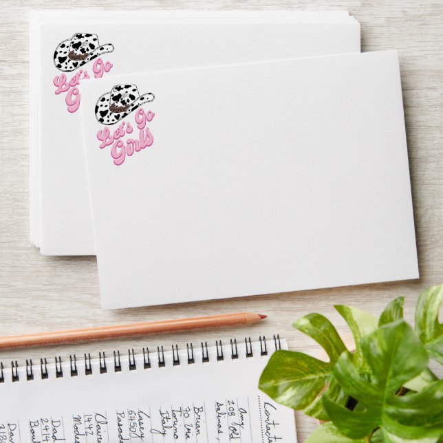 Enveloppe Bachelorette Rose Amusante Avec Adresse De Retour (Stacked)