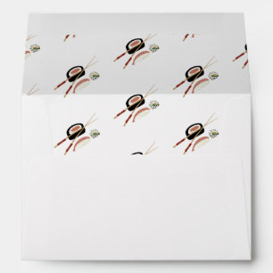 Enveloppe Baguette Sushi Japon Motif Asiatique Mariage