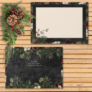 Enveloppe Baies d'hiver rustiques et Mariage noir de pin