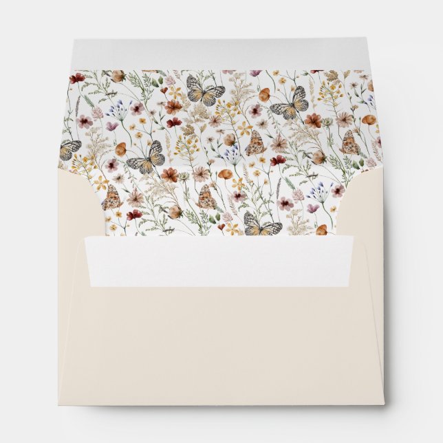 Enveloppe Baigneuse Bohème de Mariage (Dos (Bas))