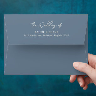 Enveloppe Bailee Dusty Blue Mariage moderne