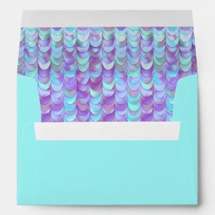 Enveloppe Balances de sirène Iridescente Aqua Purple