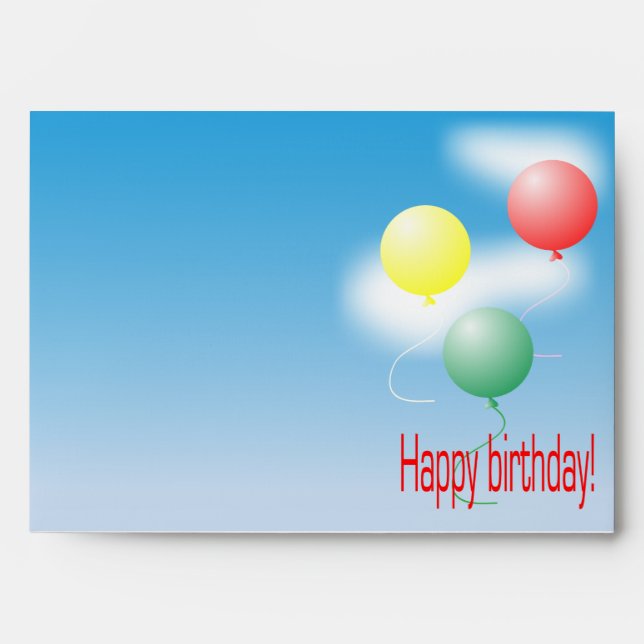 Enveloppe Ballons à air coloré (Devant)