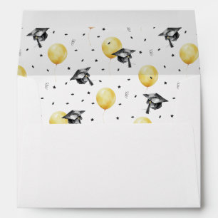 Enveloppe Ballons et chapeaux Diplômé