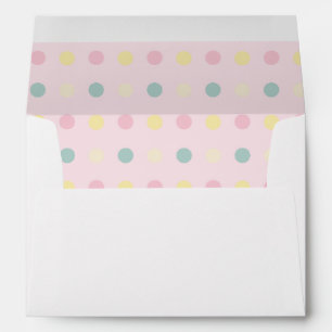 Enveloppe Ballons gris éléphant Pois roses