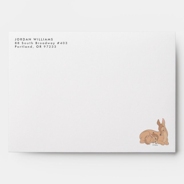 Enveloppe Bambi | J'aime maman (Devant)