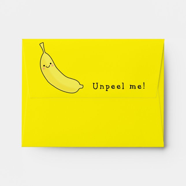 Enveloppe Banana Kid's Cute Kawaii (Dos (Haut rabat))