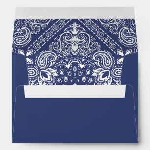 Enveloppe Bandana bleu denim personnalisé