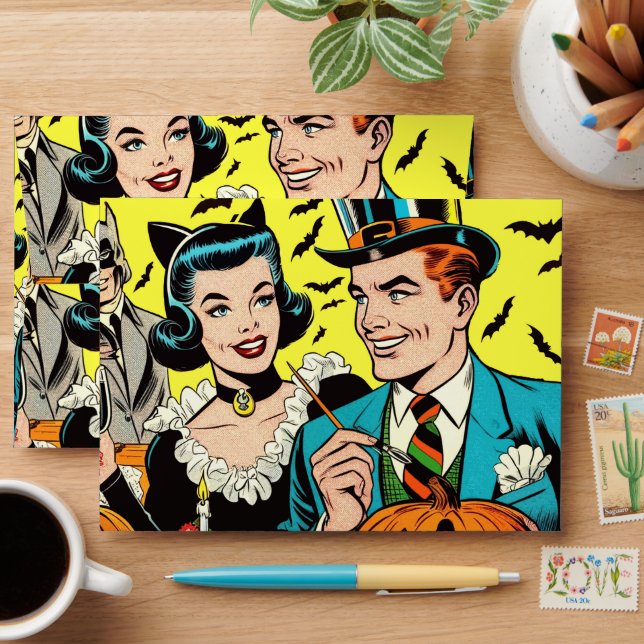 Enveloppe Bande dessinée d'Halloween (Desk)