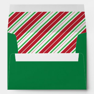 Enveloppe bandes de noël classique Envelope préadressée