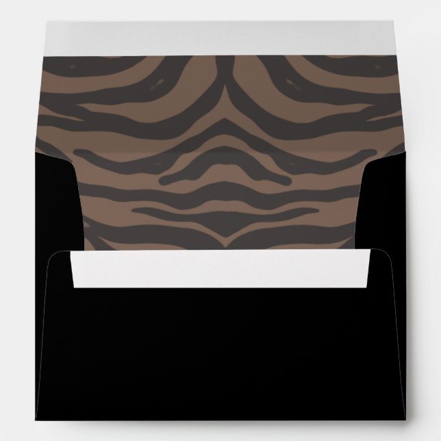 Enveloppe Bandes noires et brunes (Dos (Bas))