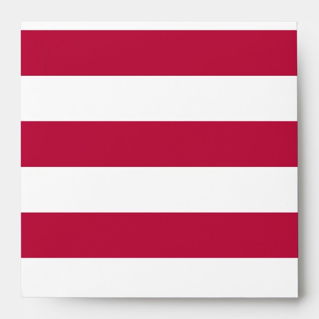Enveloppe Bandes rouges et blanches (Devant)
