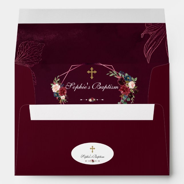 Enveloppe Baptême géométrique de la Bourgogne royale (Dos (Bas))