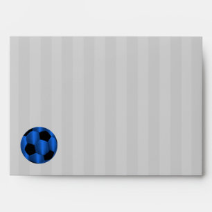 Enveloppe Bar Mitzvah Bleu et Black Soccer Ball