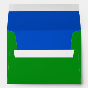 Enveloppe Bar Mitzvah Bleu et vert sur n'importe quelle coul