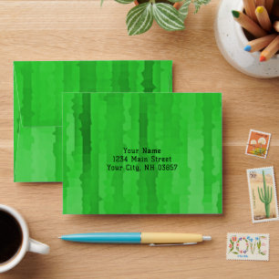 Enveloppe Bar Mitzvah Bright Green Techno Streaks