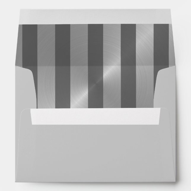 Enveloppe Bar Mitzvah Gris et Argent Star de David (Dos (Bas))