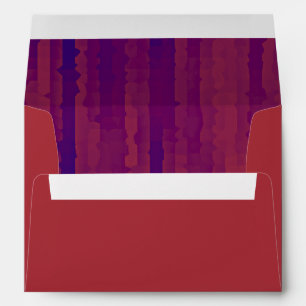Enveloppe Bar Mitzvah Plum et Orange Techno Streaks