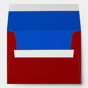 Enveloppe Bar Mitzvah Rouge et bleu sur n'importe quelle cou