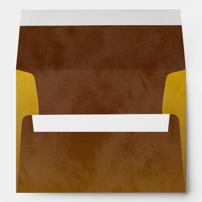 Enveloppe Bar Mitzvah Stylish Yellow Star of David Ombre (Dos (Bas))