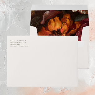Enveloppe Baroque Peint Romantique Fleurs d'Art Mariage