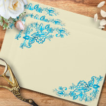 Baroque Vintage Mexican Gold Lace Wedding RSVP