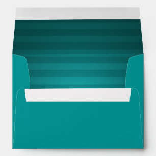 Enveloppe Barre Mitzvah Turquoise et noir Horizontal bande