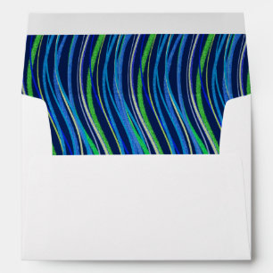 Enveloppe Barreau Mitzvah Bleu et verdure