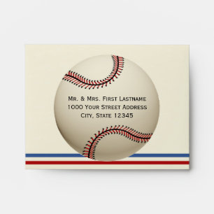 Enveloppe Baseball vintage personnalisé