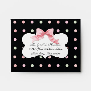 Enveloppe Bat mitzvah A2 RSVP Swirl de point d'amo