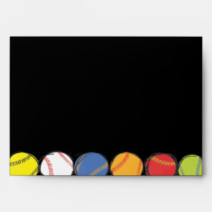 Enveloppe Bat mitzvah à thème de base-ball rétr
