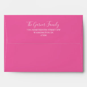 Enveloppe Bat mitzvah de jumelage rose chaud minimaliste