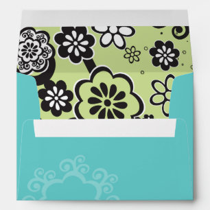 Enveloppe Bat mitzvah d'invitation STAR FLOWERS