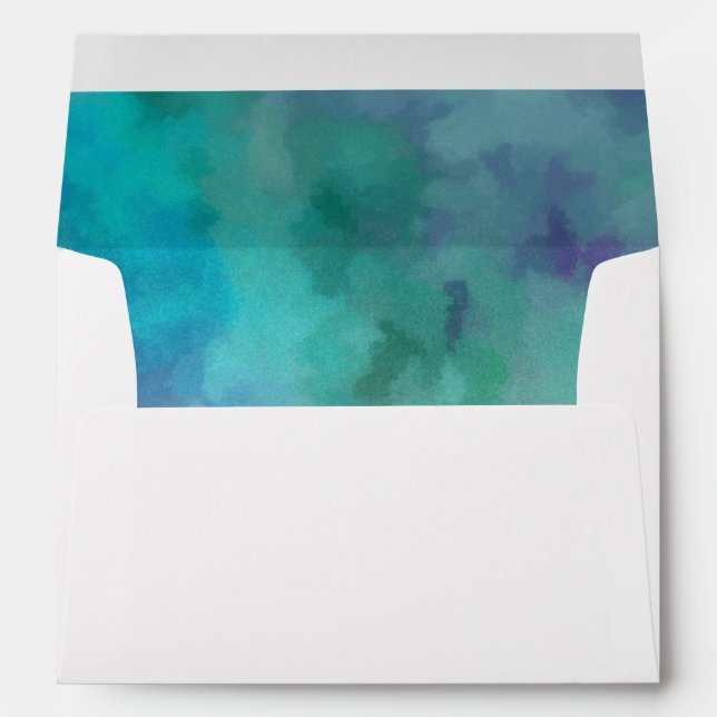 Enveloppe Bat mitzvah Gold Star Abstrait Blue (Dos (Bas))