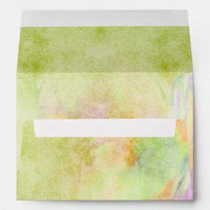 Enveloppe bat mitzvah Lime Green Tie Dye