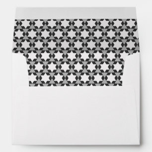 Enveloppe Bat mitzvah motif étoile correspondant à l'envelop