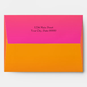 Enveloppe Bat mitzvah rose à orange Ombre avec étoile