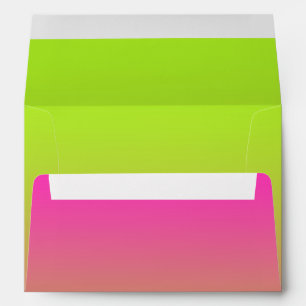 Enveloppe bat mitzvah rose à vert Ombre