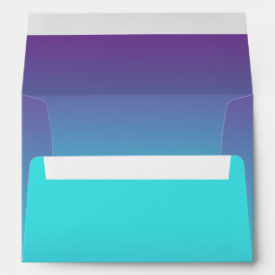 Enveloppe bat mitzvah Turquoise à Violet Ombre