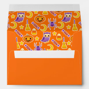 Enveloppe Beau Motif d'Orange Halloween
